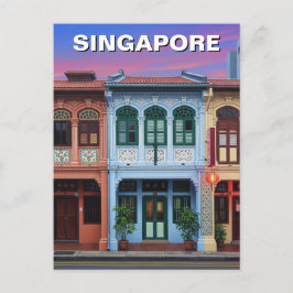 Singapur Shophouses Travel Postkarte