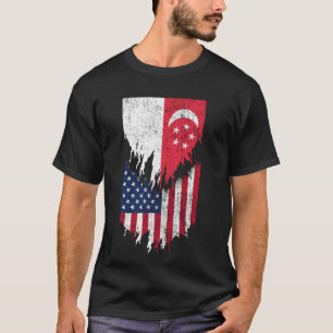 Singapur: Singapur wird von amerikanischen Flaggen T-Shirt