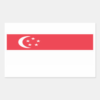 Singapur/singapurische Flagge Rechteckiger Aufkleber