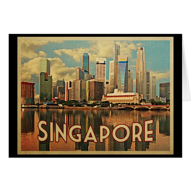 Singapur Skyline (Vorderseite (Horizontal))