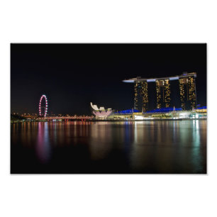 Singapur Skyline by Night Fotodruck