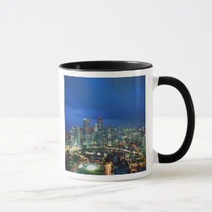 Singapur Skyline nachts, Singapur Tasse