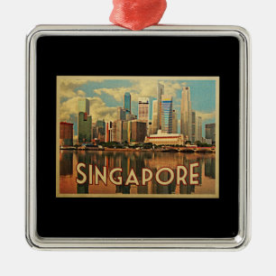Singapur-Skyline Ornament Aus Metall