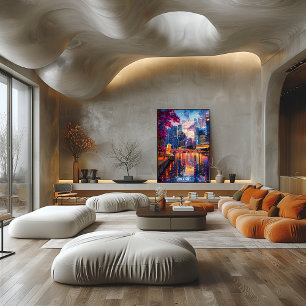 Singapur Skyline Poster Futuristische asiatische S