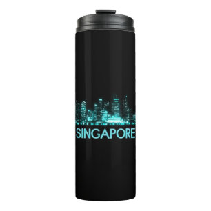 Singapur-Skyline Thermosbecher