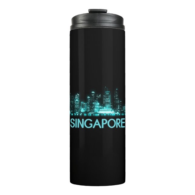 Singapur-Skyline Thermosbecher (Vorderseite)