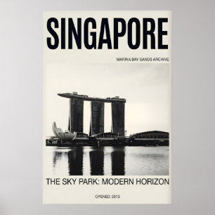 Singapur Skyline Wandkunst, Marina Bay Sands Poster