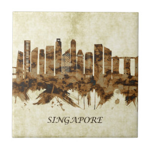 Singapur Stadtbild Fliese