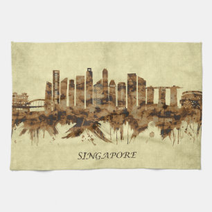 Singapur Stadtbild Geschirrtuch