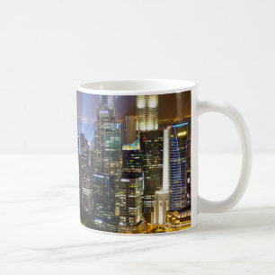 Singapur Stadtzentrum bei Nacht Tasse