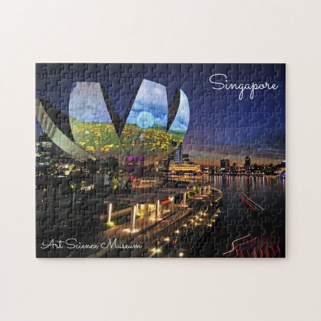 Singapur Travel Jigsaw Puzzle: Art Science Museum Puzzle (Horizontal)