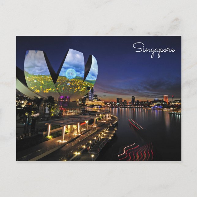 Singapur Travel Postcard - Art Science Museum Postkarte (Vorderseite)