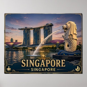 🌏 Singapur-Urlaubserinnerung Für Reisende 🌏 Poster