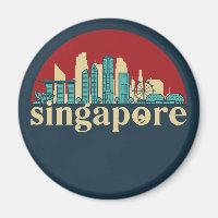 Singapur Vintag City Skyline City Art