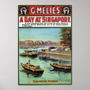 Singapur Vintag Reise Poster