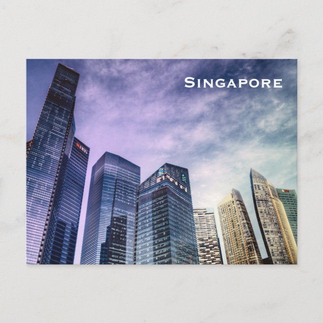 Singapur Vintag Tourism Travel Add Postcard Postkarte (Vorderseite)