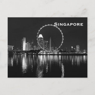 Singapur Vintag Tourism Travel Add Postkarte