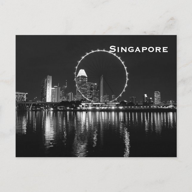 Singapur Vintag Tourism Travel Add Postkarte (Vorderseite)