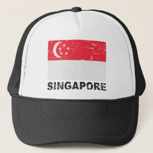 Singapur Vintage-Flagge Truckerkappe