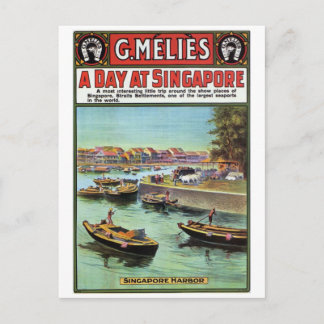 Singapur Vintage-Reise Postkarte