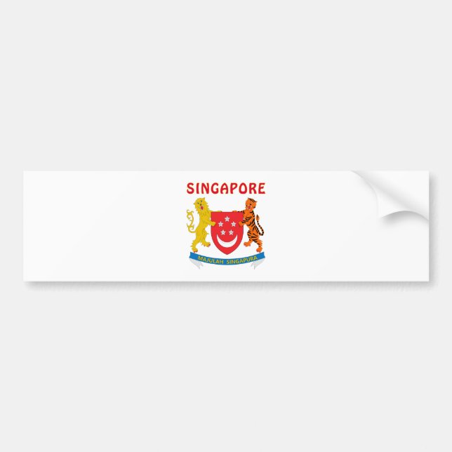SINGAPUR-Wappen Autoaufkleber (Vorne)