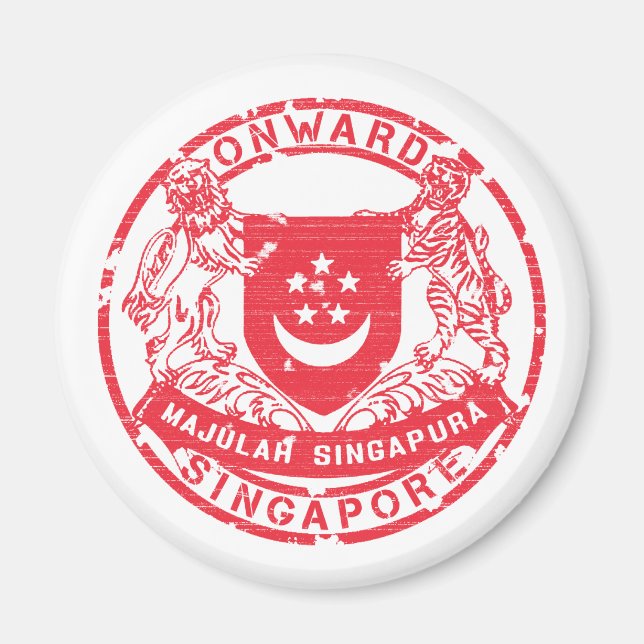Singapur-Wappen Magnet (Vorne)