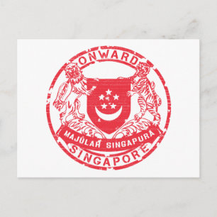 Singapur-Wappen Postkarte