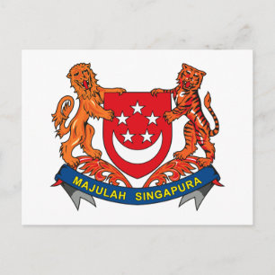 Singapur-Wappen Postkarte