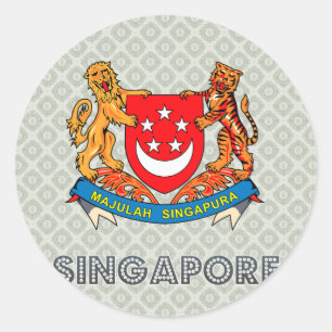 Singapur-Wappen Runder Aufkleber