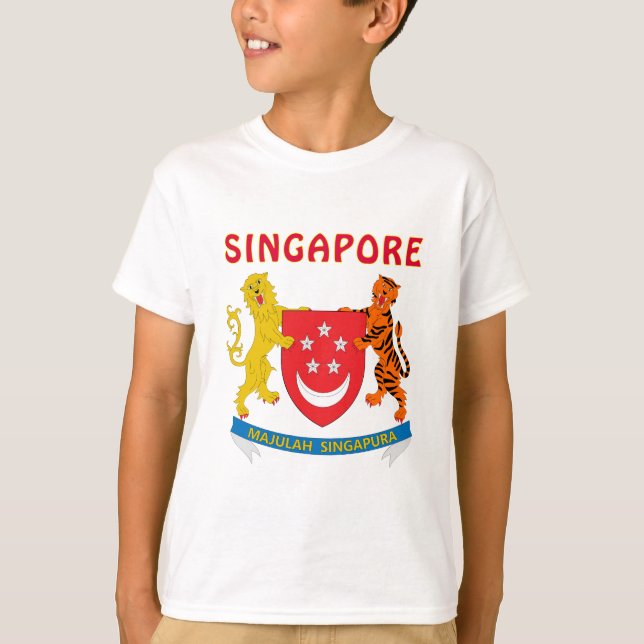 SINGAPUR-Wappen T-Shirt (Vorderseite)