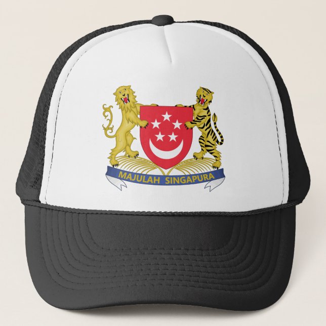 Singapur-Wappen Truckerkappe (Vorderseite)