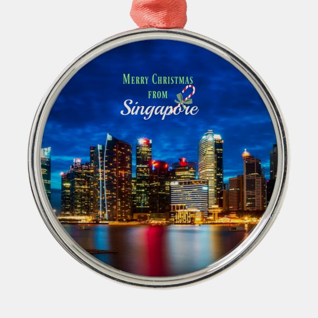 Singapur Weihnachten Ornament Aus Metall (Vorne)