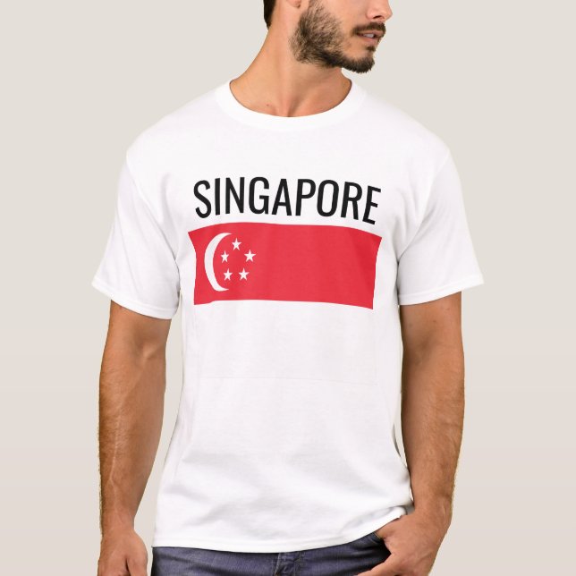 Singapur // World Country National Flag T-Shirt (Vorderseite)