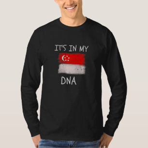 Singapur Wurzeln Es ist in meiner DNA Patriotische T-Shirt