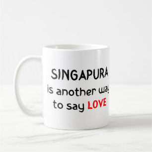 Singapura Liebe Kaffee Tasse