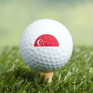 Singapurische Flagge, Flagge von Singapur Golfball