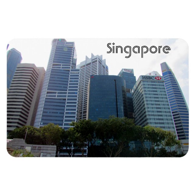 singapurische Stadt Magnet (Horizontal)