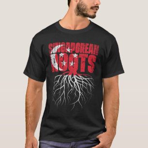 Singapurische Wurzeln Singapur-Erbe-Flagge T-Shirt