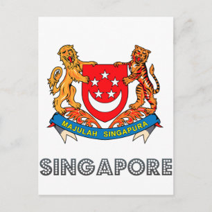 singapurisches Emblem Postkarte