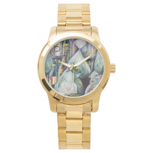 Singapurs sonnige Aromen Armbanduhr (Vorderseite)