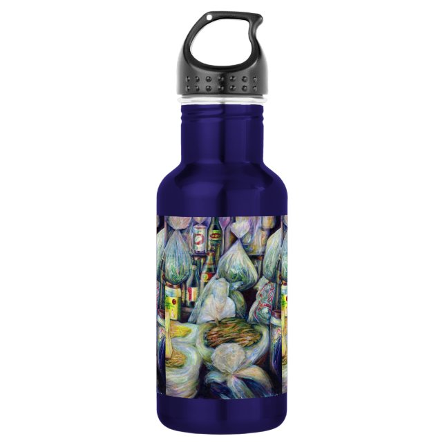 Singapurs sonnige Aromen Edelstahlflasche (Vorderseite)