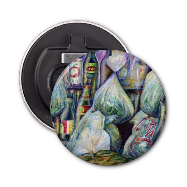 Singapurs sonnige Aromen Flaschenöffner (Vorderseite)