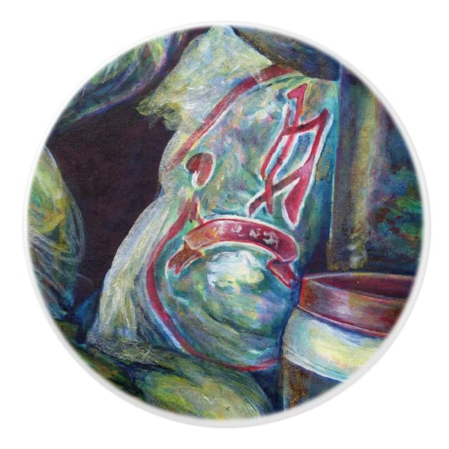 Singapurs sonnige Aromen Keramikknauf (Vorderseite)