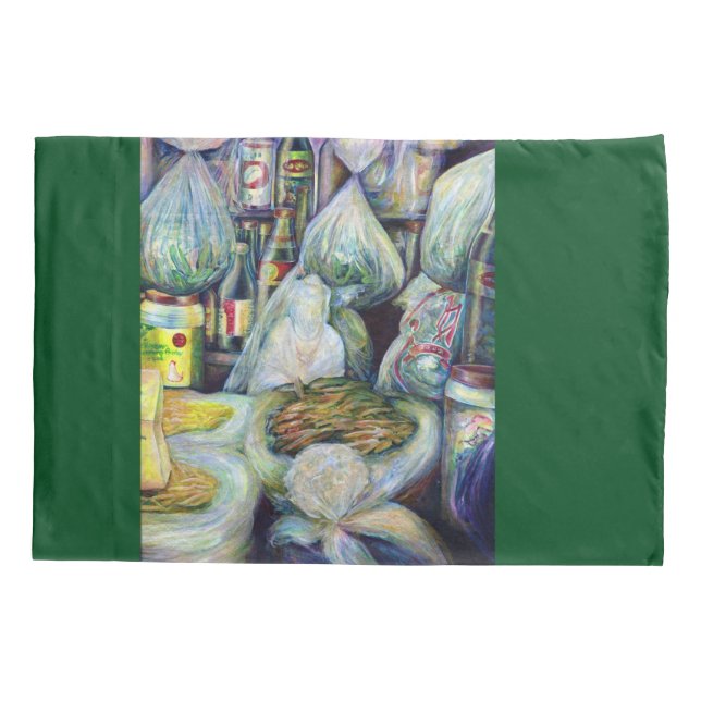 Singapurs sonnige Aromen Kissenbezug (Rückseite)