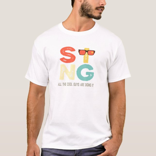 Singen alle Coolen Typ tun es Vocal Sänger T-Shirt (Vorderseite)