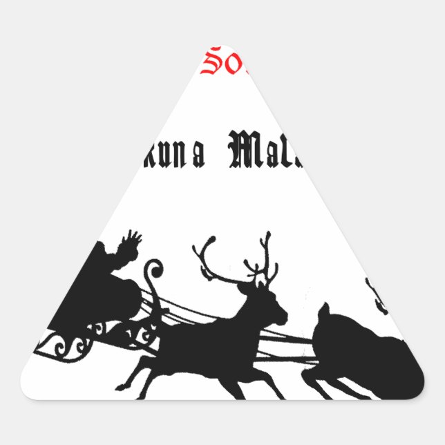 Singen am Weihnachtsfest - Carols & Festive Joy Dreieckiger Aufkleber (Vorderseite)