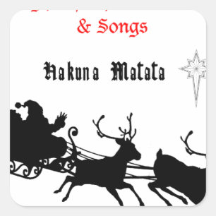 Singen am Weihnachtsfest - Carols & Festive Joy Quadratischer Aufkleber