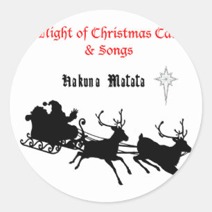 Singen am Weihnachtsfest - Carols & Festive Joy Runder Aufkleber