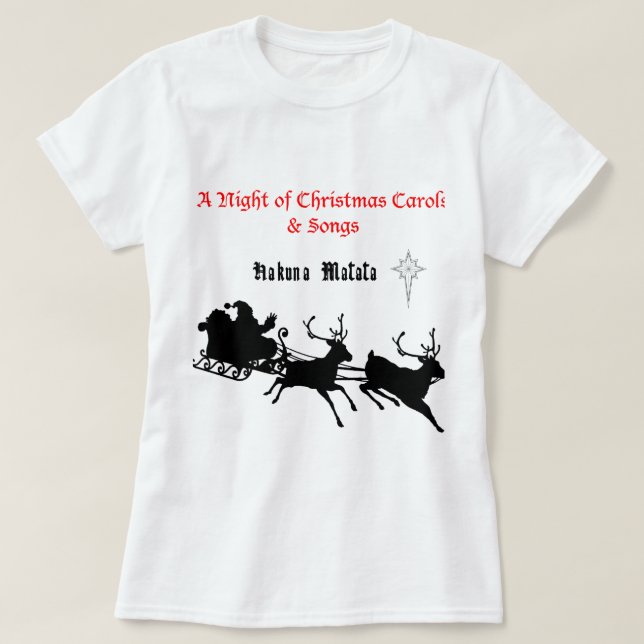 Singen am Weihnachtsfest - Carols & Festive Joy T-Shirt (Design vorne)