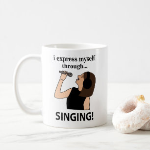 Singen Ich spreche mich durch singen aus Kaffeetasse